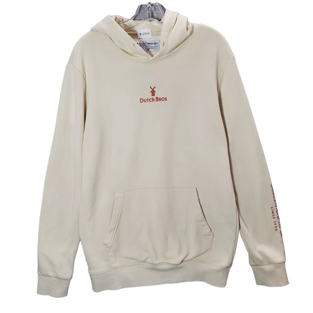Dutch Bros XS + SMALL State Of California Cream Hoodie Orange Ink DB 1992 *Read